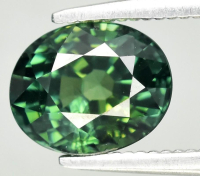 1.36 Carats Natural Green Sapphire Loose | Oval Cut at PristineAuction.com