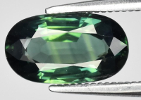 1.57 Carats Natural Green Sapphire Loose | Oval Cut at PristineAuction.com
