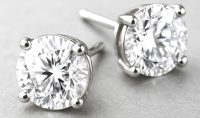3.44 Carats Lab Grown Diamond Stud Earrings  E, VS1 | Round Brilliant Cut | $6,500 Estimated Retail Value (UGL & IGI Certs) | Brand New at PristineAuction.com