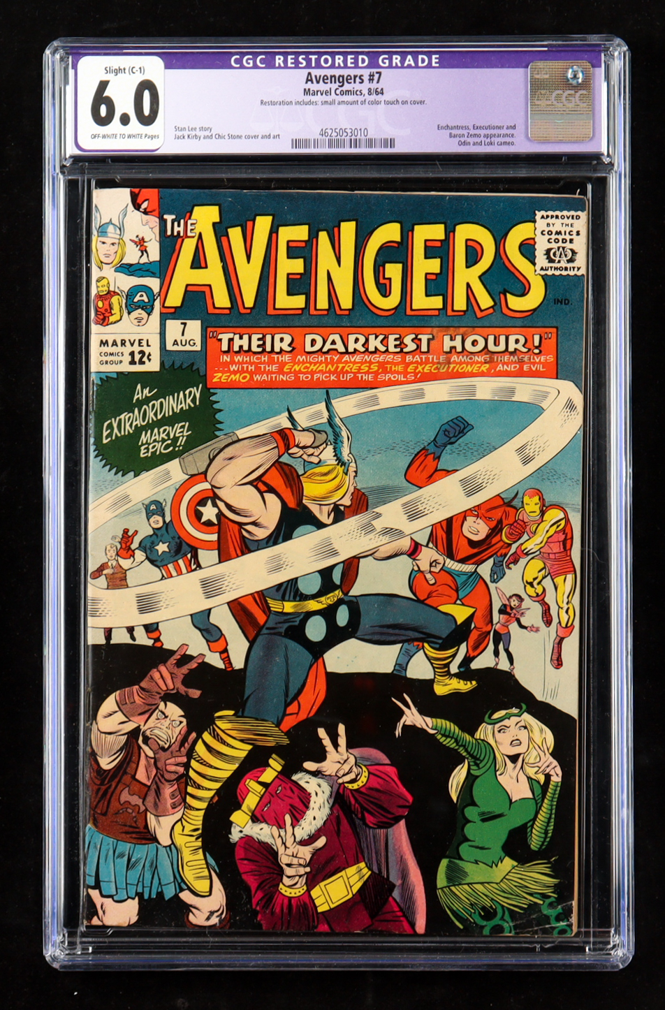 1964 "The Avengers" #7 Marvel Comic Book (CGC 6.0) at PristineAuction.com 1964 "The Avengers" #7 Marvel Comic Book (CGC 6.0) at PristineAuction.com