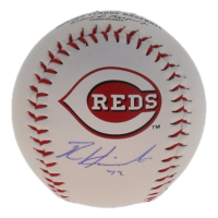Rece Hinds Signed OML Reds Logo Baseball (Playball Ink) at PristineAuction.com