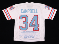 Earl Campbell Signed Career Highlight Stat Jersey (Timeless Authentic) at PristineAuction.com