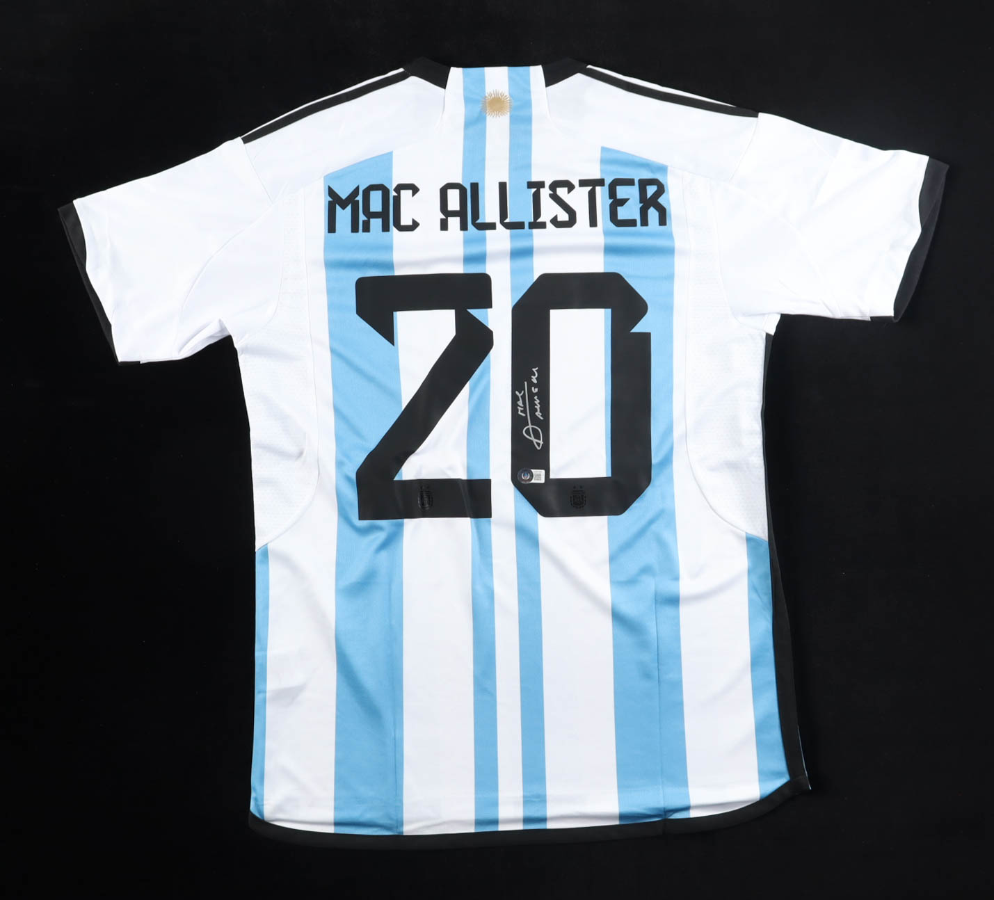 Alexis Mac Allister Signed Argentina Adidas Authentic Jersey (Beckett) at PristineAuction.com Alexis Mac Allister Signed Argentina Adidas Authentic Jersey (Beckett) at PristineAuction.com
