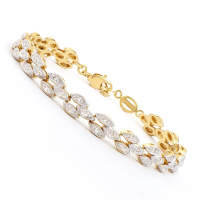 0.25 CTW Natural Diamonds 18K Gold Plated Designer Bracelet Size 7.5" | Estimated Retail Value: $2,149 (AMG) at PristineAuction.com