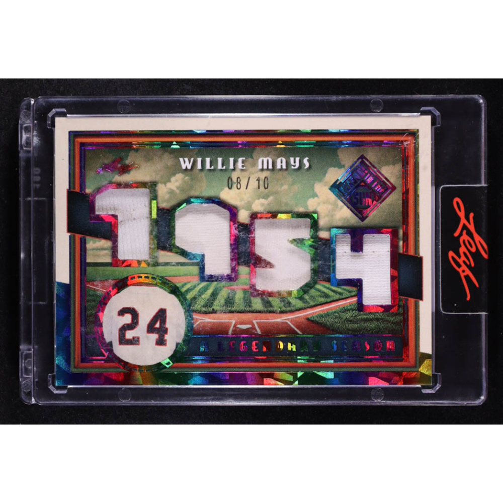Willie Mays 2025 Leaf Seasons In the Sun A Legendary Season Crystal Rainbow #ALS20 #08/10 at PristineAuction.com