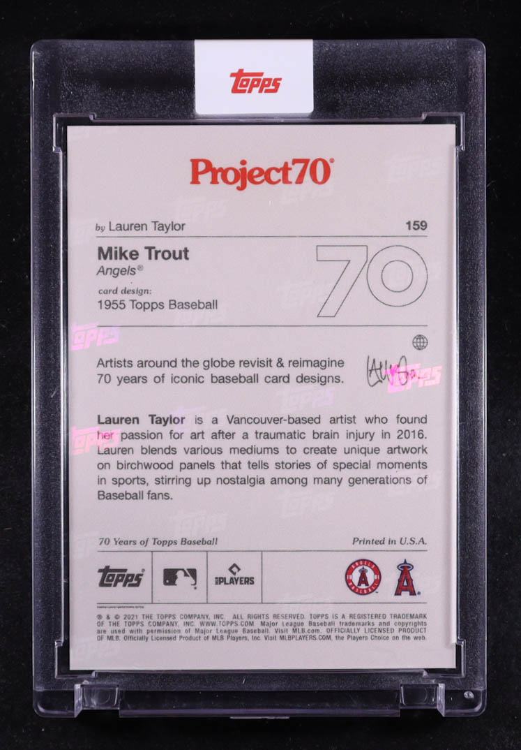 Mike Trout 2021 Topps Project 70 #159 / Lauren Taylor at PristineAuction.com Mike Trout 2021 Topps Project 70 #159 / Lauren Taylor at PristineAuction.com