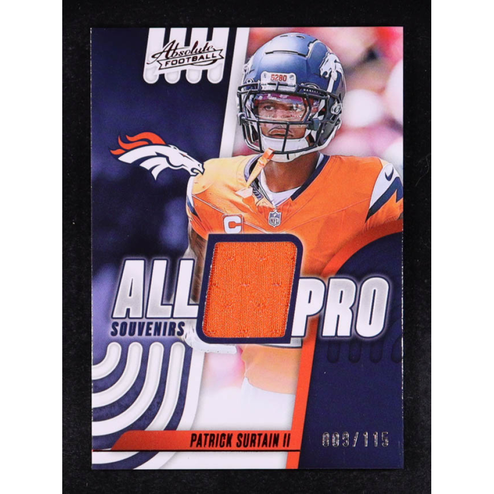 Patrick Surtain II 2025 Absolute All Pro Souvenirs #6 #009/115 at PristineAuction.com