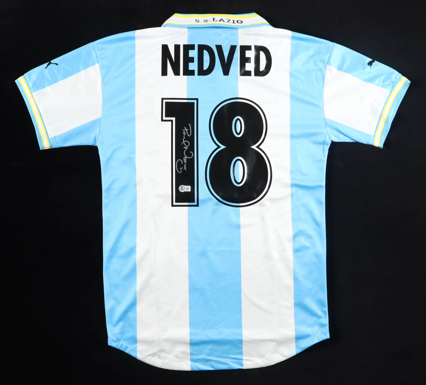 Pavel Nedved Signed S.S. Lazio Puma Authentic Jersey (Beckett) at PristineAuction.com Pavel Nedved Signed S.S. Lazio Puma Authentic Jersey (Beckett) at PristineAuction.com