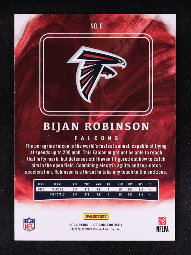Bijan Robinson 2024 Panini Origins #6 at PristineAuction.com Bijan Robinson 2024 Panini Origins #6 at PristineAuction.com