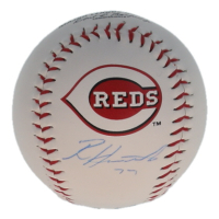 Rece Hinds Signed OML Reds Logo Baseball (Playball Ink) at PristineAuction.com
