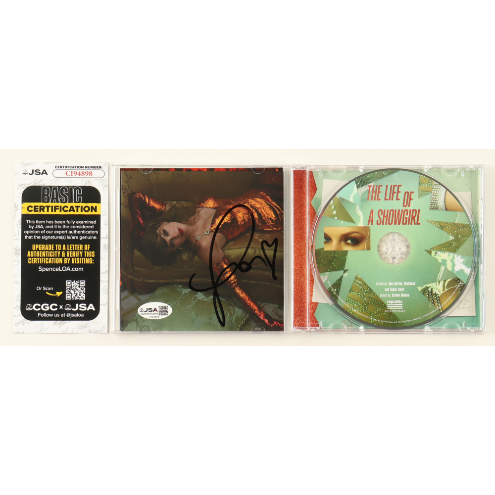Taylor Swift Signed "The Life of a Showgirl" CD Album Insert (JSA) at PristineAuction.com