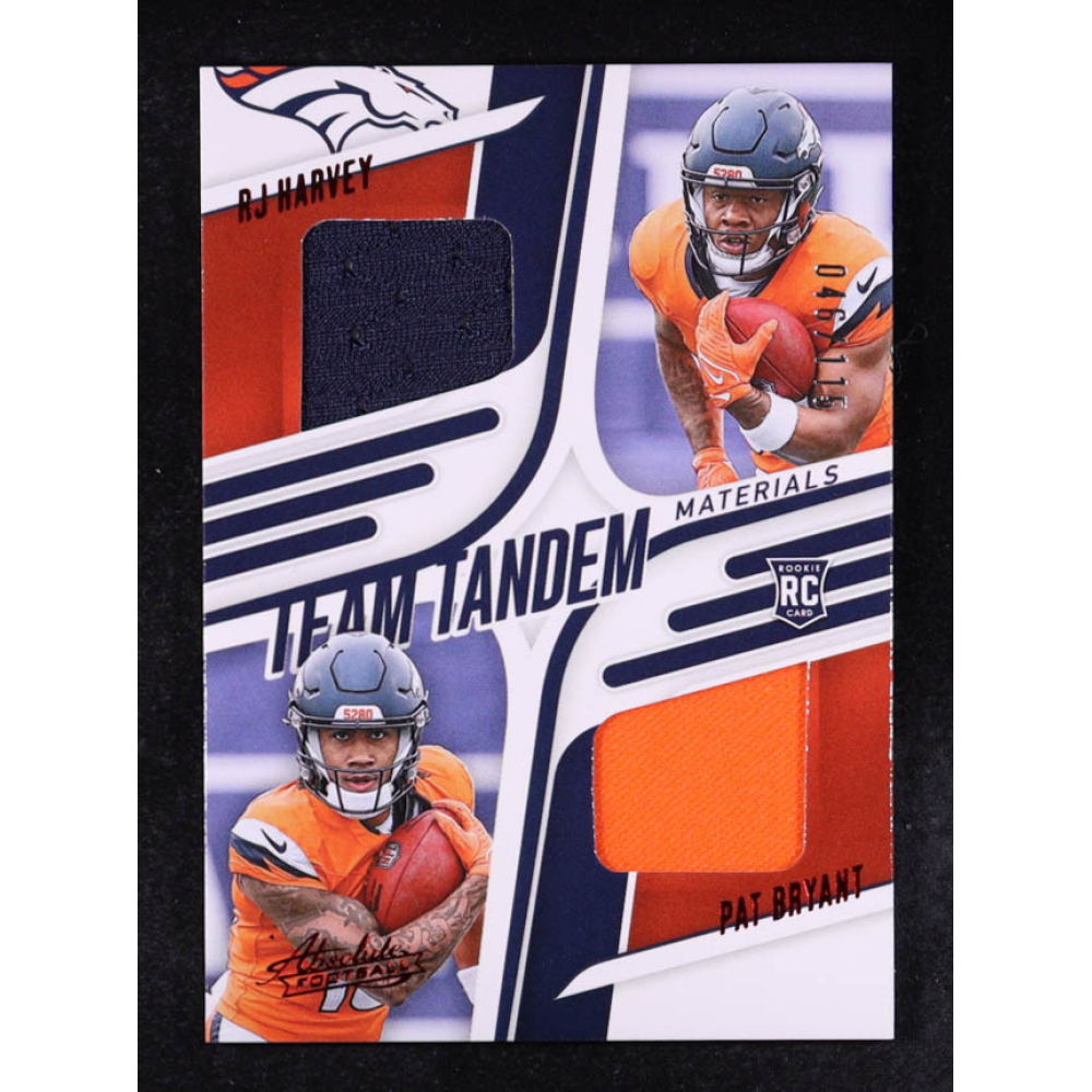RJ Harvey / Pat Bryant 2025 Absolute Team Tandem Materials #34 #046/115 RC at PristineAuction.com