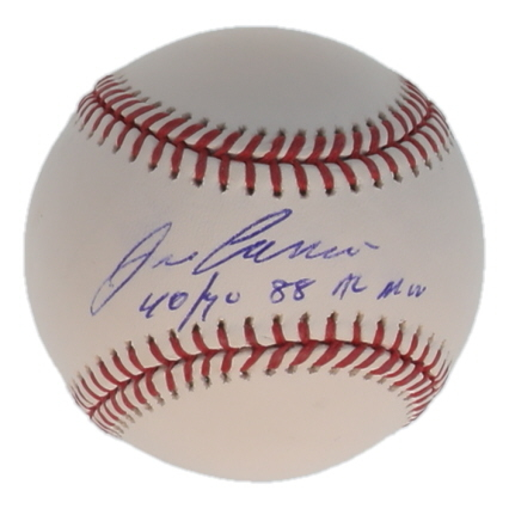 Jose Canseco Signed OML Baseball Inscribed "40/40, 88 AL MVP" (JSA) at PristineAuction.com