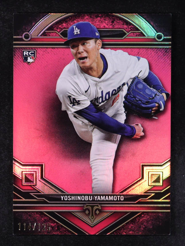 Yoshinobu Yamamoto 2024 Topps Triple Threads Tourmaline #163 #114/125 RC at PristineAuction.com Yoshinobu Yamamoto 2024 Topps Triple Threads Tourmaline #163 #114/125 RC at PristineAuction.com