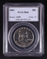 1963 Franklin Half Dollar (PCGS PR66) at PristineAuction.com