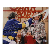 Yvon Barrette Signed "Slap Shot" 8x10 Photo with Extensive Inscription (Beckett) at PristineAuction.com