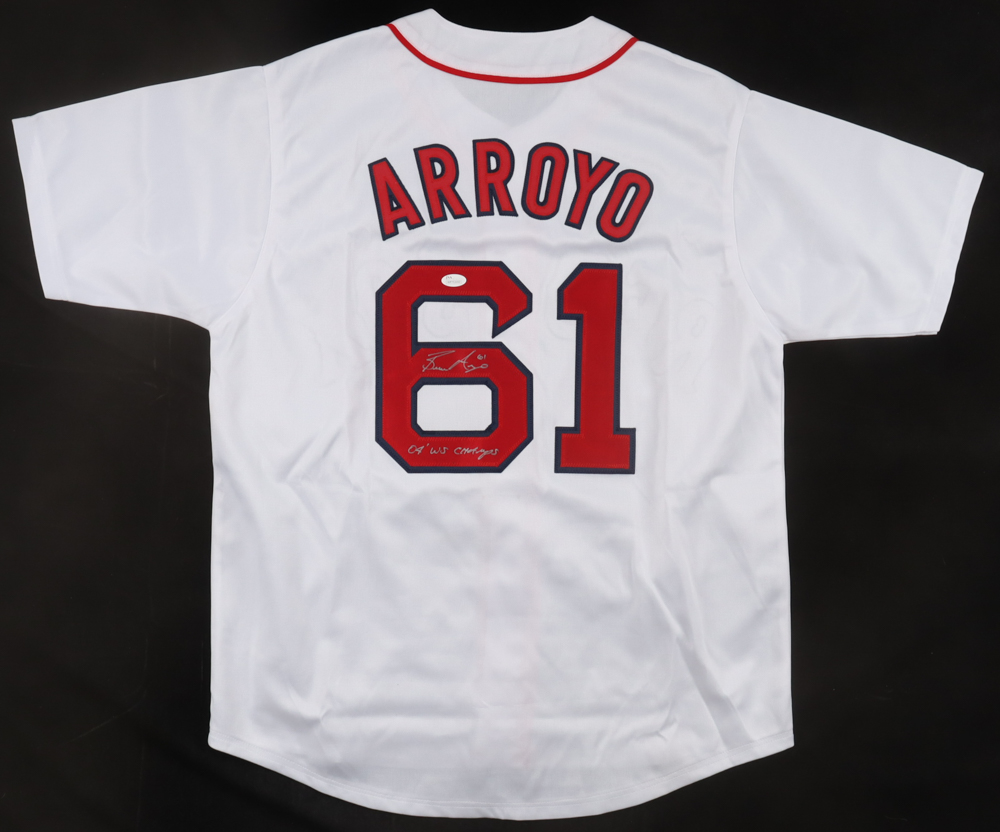Bronson Arroyo Signed Jersey Inscribed "04 WS Champs" (JSA) at PristineAuction.com Bronson Arroyo Signed Jersey Inscribed "04 WS Champs" (JSA) at PristineAuction.com
