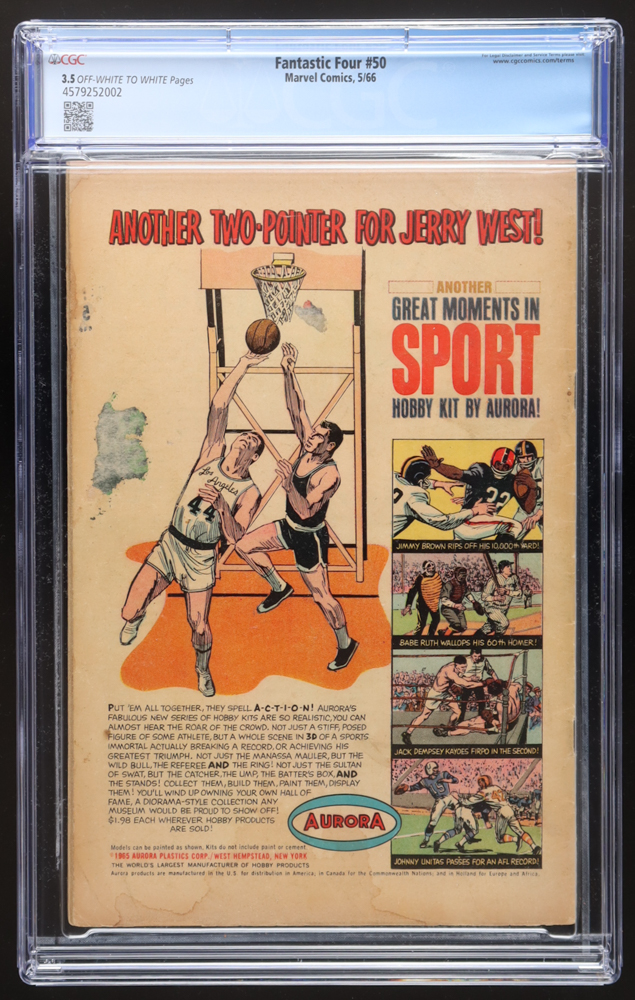 1966 "The Fantastic Four" #50 Marvel Comic Book (CGC 3.5) at PristineAuction.com 1966 "The Fantastic Four" #50 Marvel Comic Book (CGC 3.5) at PristineAuction.com