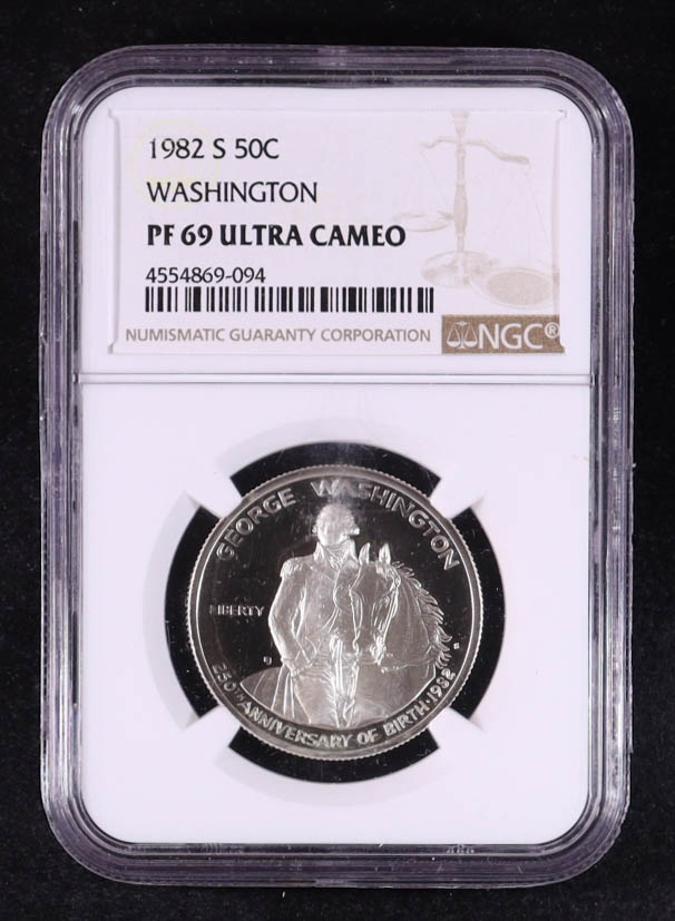 1982-S Washington Half Dollar 250th Anniversary (PF 69 Ultra Cameo) at PristineAuction.com 1982-S Washington Half Dollar 250th Anniversary (PF 69 Ultra Cameo) at PristineAuction.com