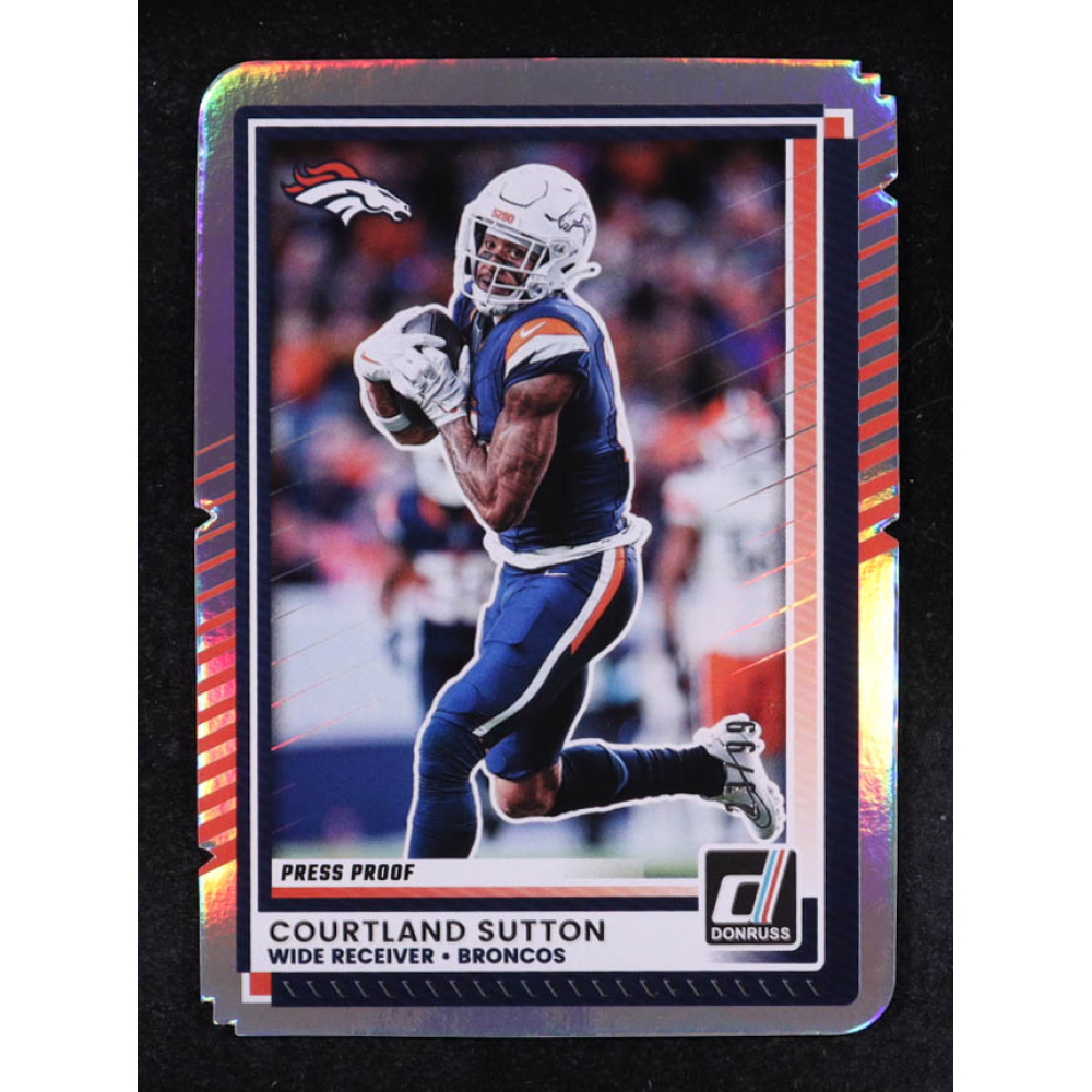Courtland Sutton 2025 Donruss Press Proof Silver Die-Cut #298 #23/99 at PristineAuction.com