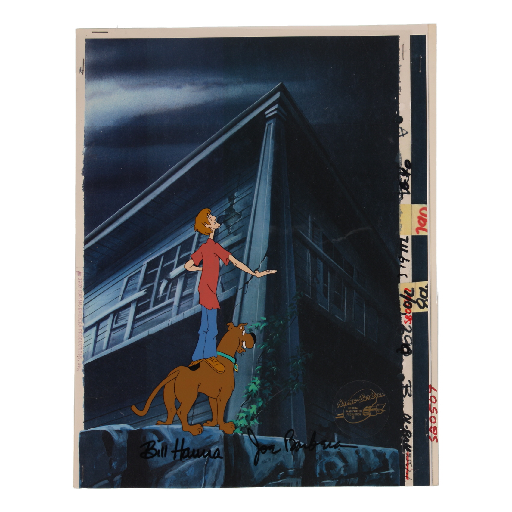 Bill Hanna & Joseph Barbera Signed 1989 "The Balancing Act" Two-Piece Animation Serigraph Cel (PSA) at PristineAuction.com Bill Hanna & Joseph Barbera Signed 1989 "The Balancing Act" Two-Piece Animation Serigraph Cel (PSA) at PristineAuction.com