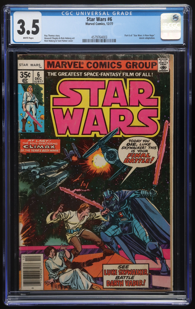 1977 "Star Wars" Issue #6 Marvel Comic Book (CGC 3.5) at PristineAuction.com 1977 "Star Wars" Issue #6 Marvel Comic Book (CGC 3.5) at PristineAuction.com