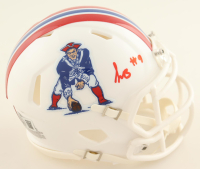 Kayshon Boutte Signed Patriots Speed Throwback Mini Helmet (Beckett) at PristineAuction.com