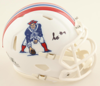 Kayshon Boutte Signed Patriots Speed Throwback Mini Helmet (Beckett) at PristineAuction.com