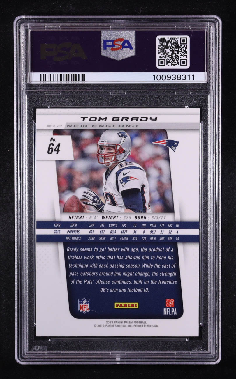 Tom Brady 2013 Panini Prizm #64 (PSA 10) at PristineAuction.com Tom Brady 2013 Panini Prizm #64 (PSA 10) at PristineAuction.com