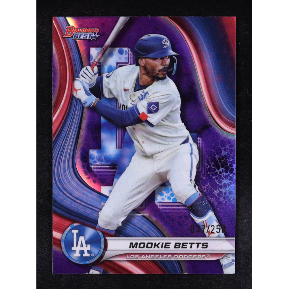 Mookie Betts 2024 Bowman's Best Purple Refractors #35 #037/250 at PristineAuction.com