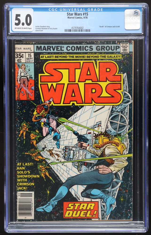 1978 "Star Wars" Issue #15 Marvel Comic Book (CGC 5.0) at PristineAuction.com 1978 "Star Wars" Issue #15 Marvel Comic Book (CGC 5.0) at PristineAuction.com
