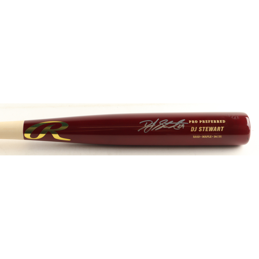 DJ Stewart Signed Rawlings Player Model Baseball Bat (JSA) at PristineAuction.com