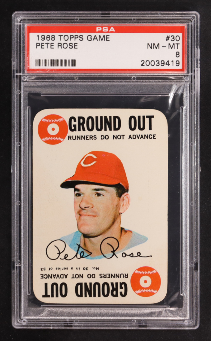 Pete Rose 1968 Topps Game #30 (PSA 8) at PristineAuction.com Pete Rose 1968 Topps Game #30 (PSA 8) at PristineAuction.com