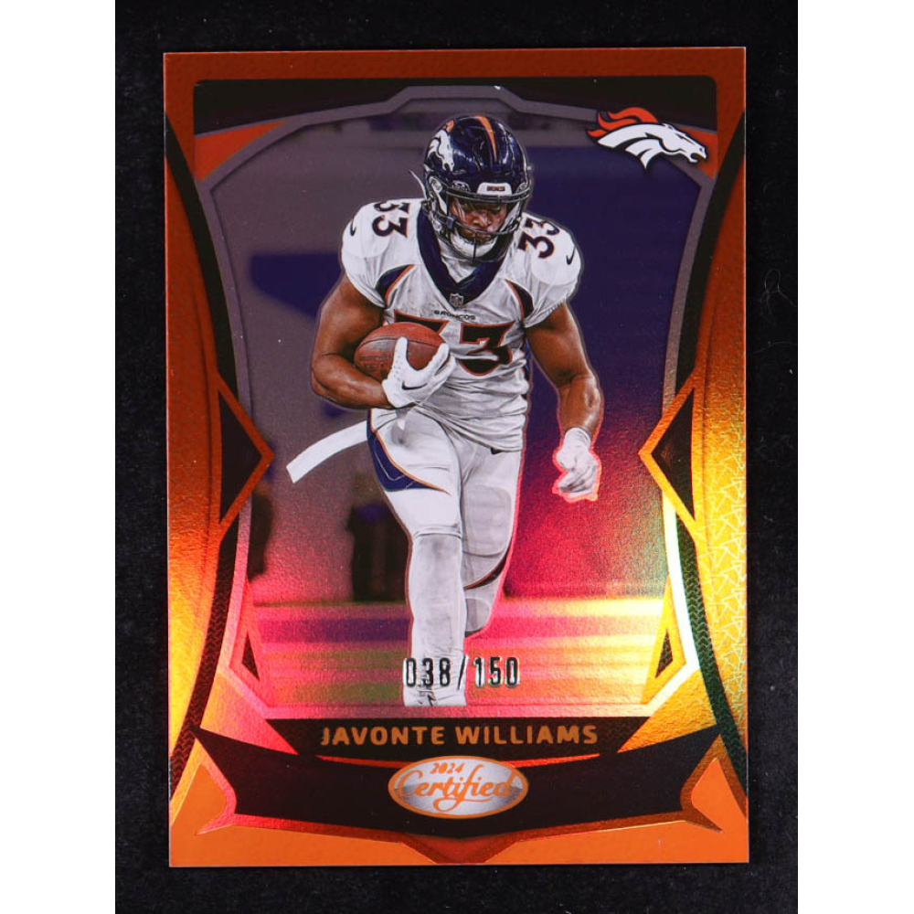Javonte Williams 2024 Certified Mirror Orange #54 #038/150 at PristineAuction.com