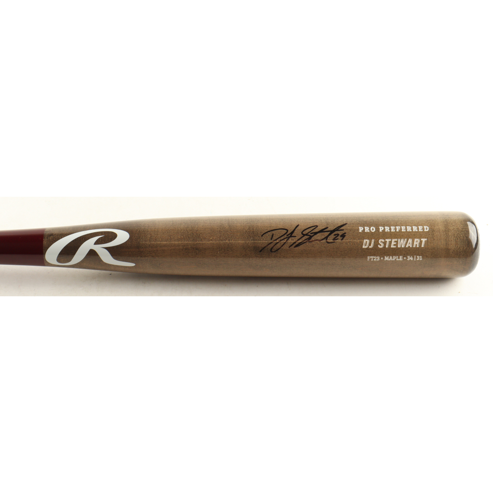 DJ Stewart Signed Rawlings Player Model Baseball Bat (JSA) at PristineAuction.com