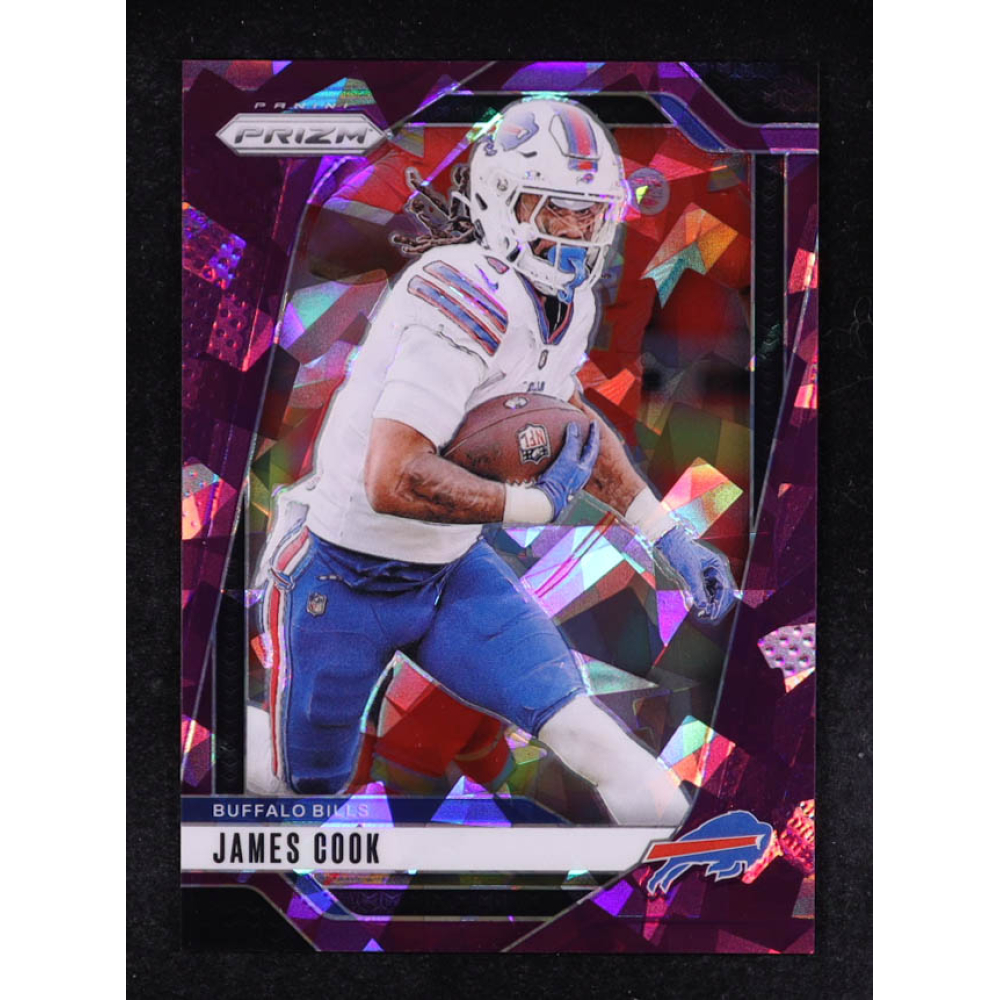 James Cook 2024 Panini Prizm Prizms Purple Ice #29 #107/225 at PristineAuction.com
