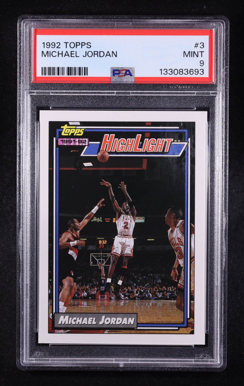 Michael Jordan 1992-93 Topps #3 HL (PSA 9) at PristineAuction.com Michael Jordan 1992-93 Topps #3 HL (PSA 9) at PristineAuction.com