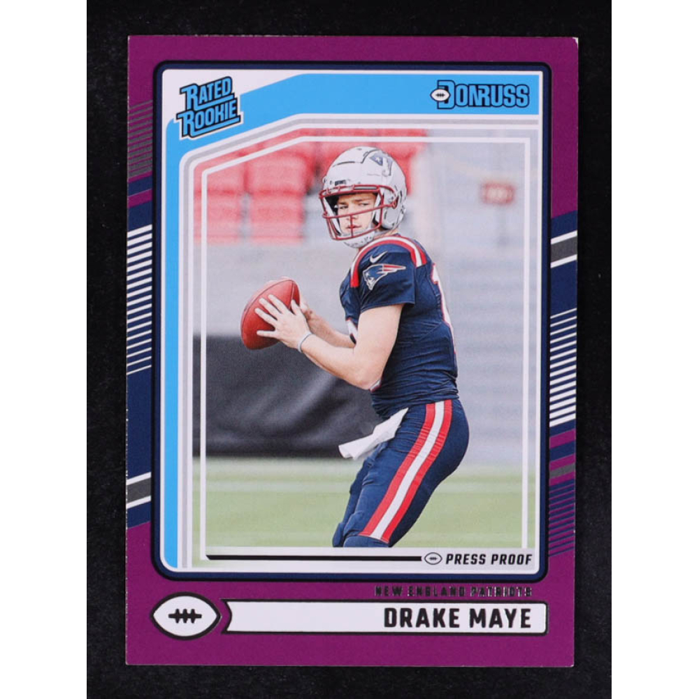 Drake Maye 2024 Donruss Press Proof Purple #379 RR RC at PristineAuction.com