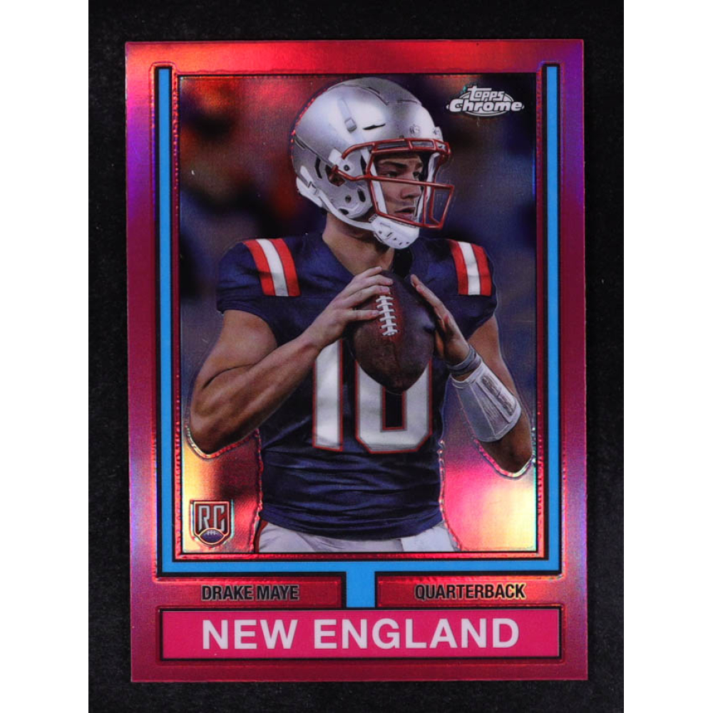 Drake Maye 2024 Topps Chrome '74 Topps Pink Refactors #74TF3 RC at PristineAuction.com