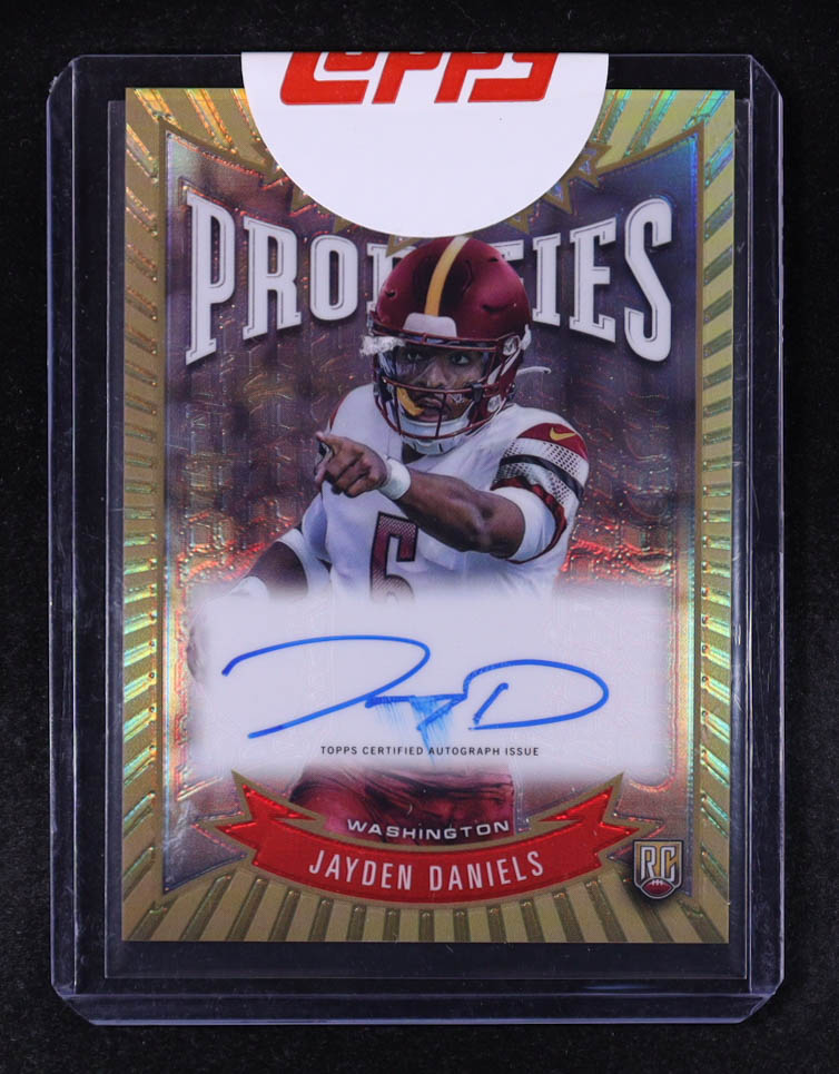 Jayden Daniels 2024 Topps Finest Prodigies Auto #P-JD RC at PristineAuction.com Jayden Daniels 2024 Topps Finest Prodigies Auto #P-JD RC at PristineAuction.com