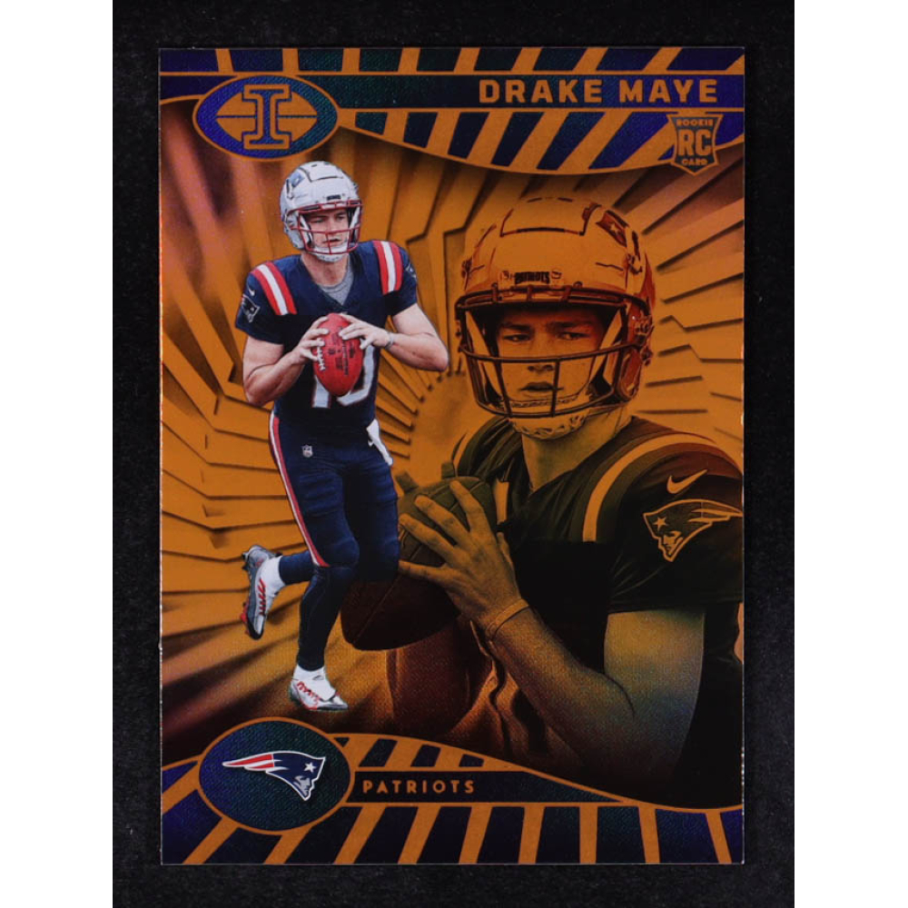 Drake Maye 2024 Panini Illusions Trophy Collection Orange #59 RC at PristineAuction.com