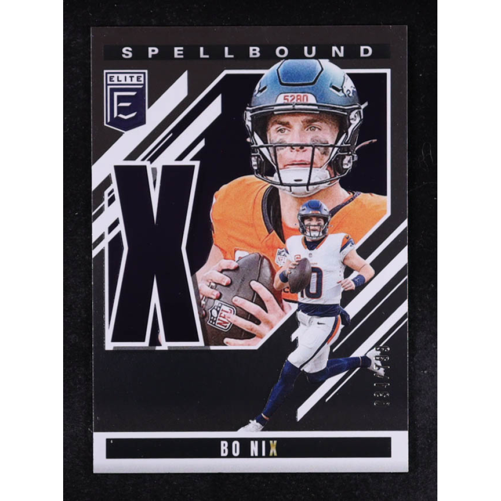 Bo Nix 2025 Elite Spellbound #28 #034/799 at PristineAuction.com