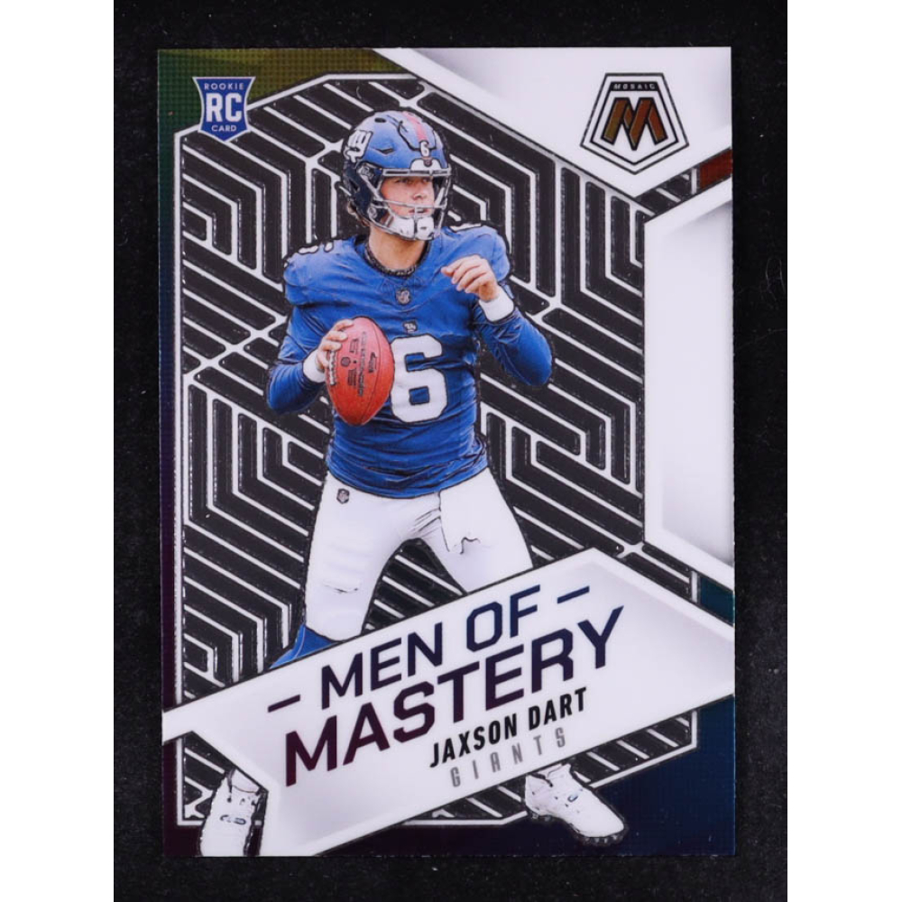 Jaxson Dart 2025 Panini Mosaic Men of Mastery #20 RC at PristineAuction.com