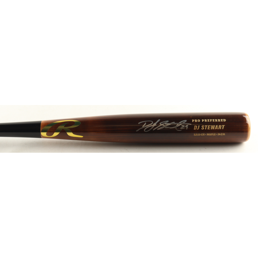 DJ Stewart Signed Rawlings Player Model Baseball Bat (JSA) at PristineAuction.com