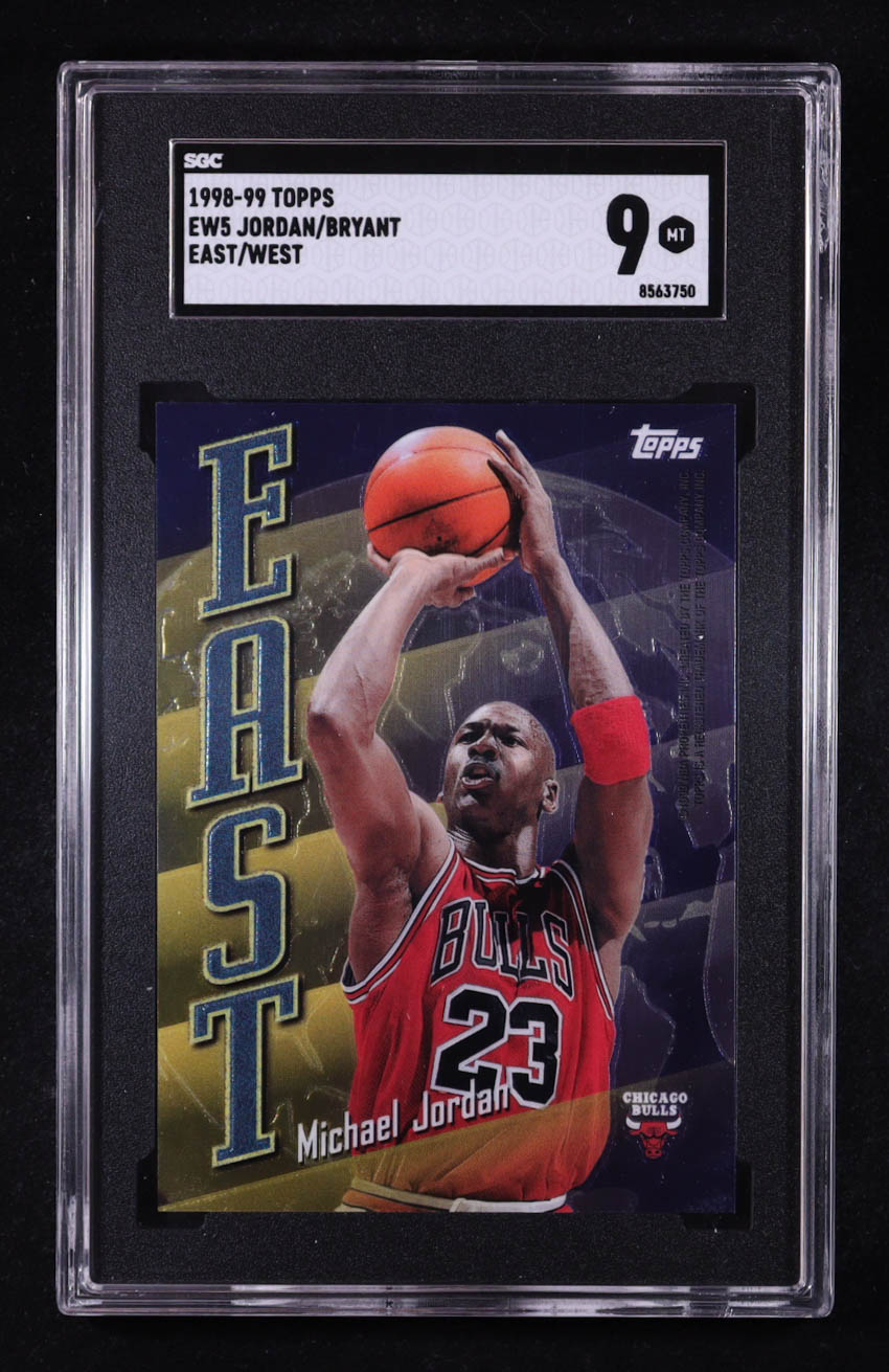 Michael Jordan / Kobe Bryant 1998-99 Topps East/West #EW-5 (SGC 9) at PristineAuction.com Michael Jordan / Kobe Bryant 1998-99 Topps East/West #EW-5 (SGC 9) at PristineAuction.com