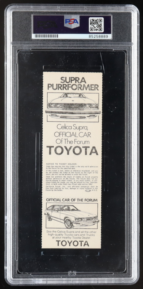 Magic Johnson Signed 1979 NBA Championship Playoffs Game Three at The Forum (PSA 10) at PristineAuction.com Magic Johnson Signed 1979 NBA Championship Playoffs Game Three at The Forum (PSA 10) at PristineAuction.com