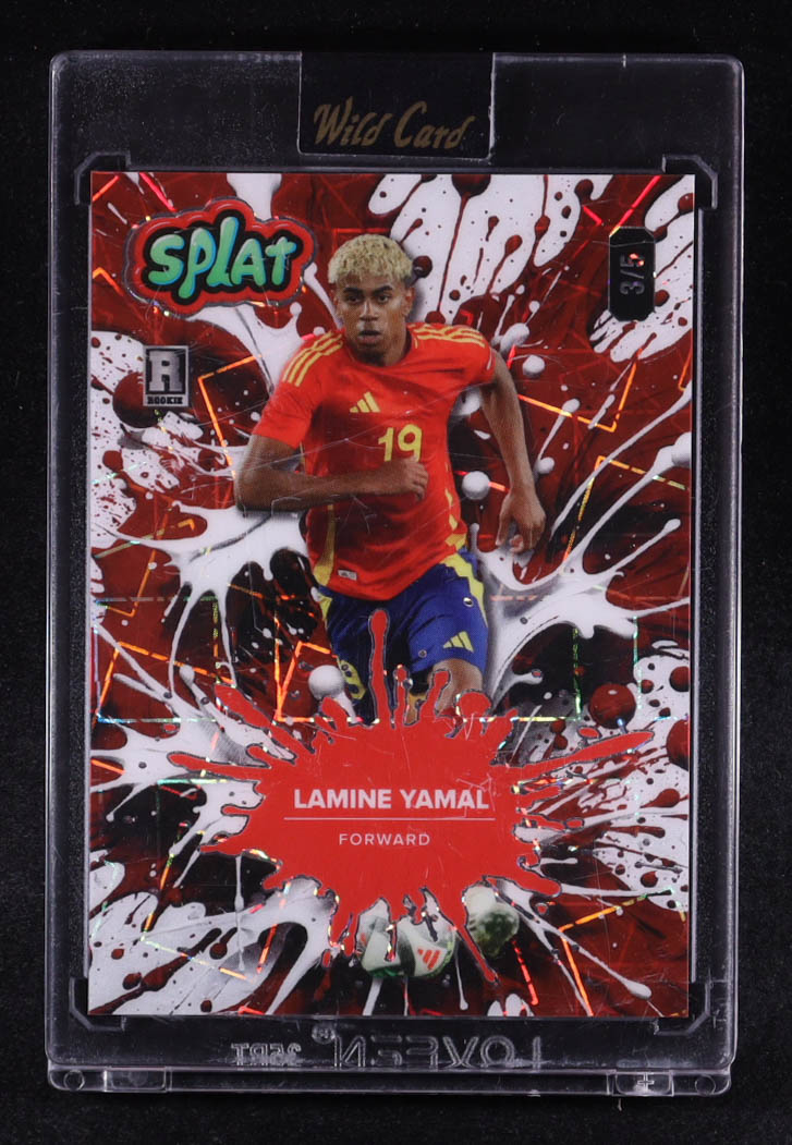 Lamine Yamal 2024 Wild Card Splat Background 2 Red Lazer #SBRED02-LY5 #3/5 RC at PristineAuction.com Lamine Yamal 2024 Wild Card Splat Background 2 Red Lazer #SBRED02-LY5 #3/5 RC at PristineAuction.com