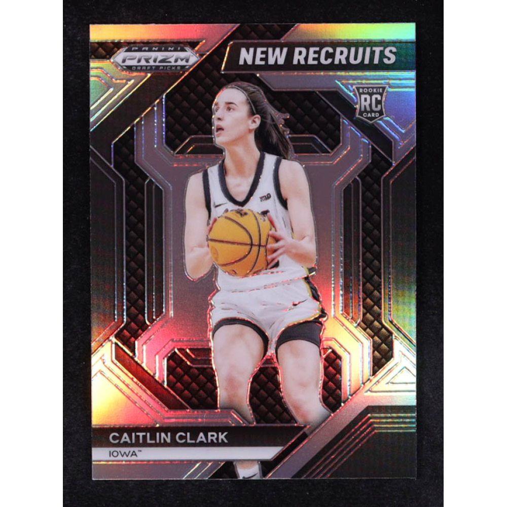Caitlin Clark 2024 Panini Prizm Draft Picks New Recruits Silver #14 RC at PristineAuction.com