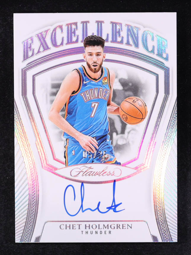 Chet Holmgren 2024-25 Panini Flawless Excellence Signatures #34 #05/25 at PristineAuction.com Chet Holmgren 2024-25 Panini Flawless Excellence Signatures #34 #05/25 at PristineAuction.com