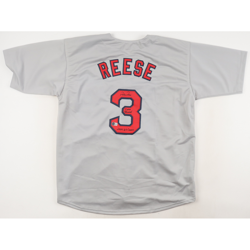 Pokey Reese Signed Jersey Inscribed "Curse Reversed" & "2004 WS Champs" (Beckett) at PristineAuction.com